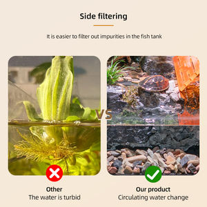 Relaxlines Réservoir de tortue d'aquarium en verre Réservoir de tortue écologique <span class=keywords><strong>Reptile</strong></span> avec plate-forme de séchage Rectangle - Product Image 5