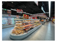 Vitrine Réfrigérée Commerciale Personnalisable à Refroidissement par Air, Grande Capacité, pour Tous les Aménagements de Magasin