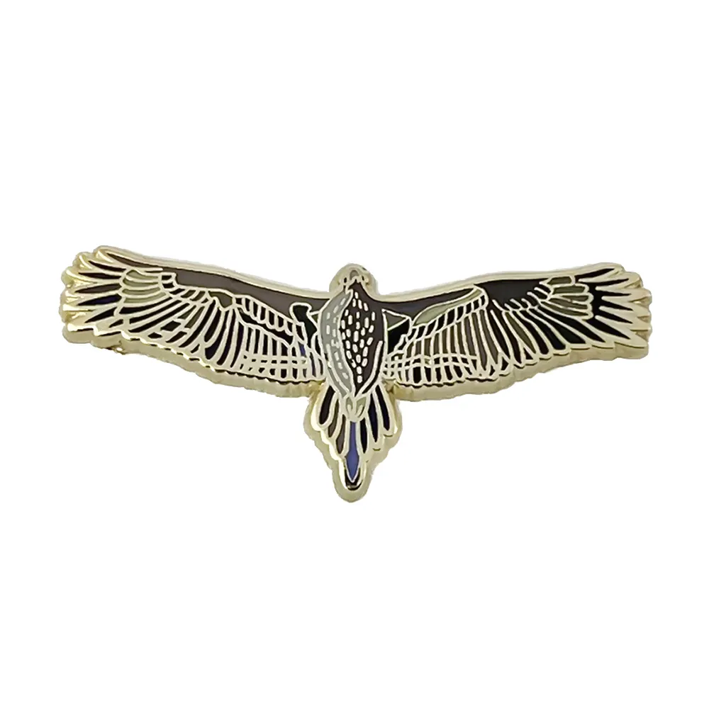 Perni del distintivo del metallo dello smalto duro dell'aquila dell'uccello su ordinazione all'ingrosso di alta qualità