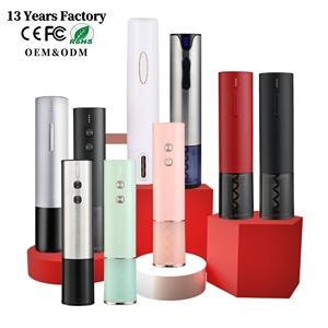 New USB Rechargeable Stainless Steel Red <b>Wine</b> Opener Customize Bottle Shaped Automatic Corkscrew Eco-Friendly Portable - Product Image 4