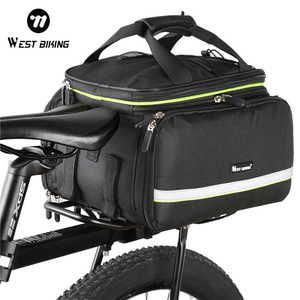 WEST BIKING New Foldable Waterproof MTB Road Bike Bag 25L <b>Large</b> Capacity Travel Luggage Carrier Bicycle Seat Bag - Product Image 4