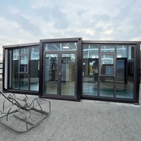 Maison conteneur de luxe détachable de 40 pieds, 3 chambres, maison mobile avec cuisine et toilettes, maison modulaire portable et amovible