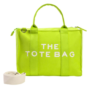 Sac fourre-tout en toile pour femme, grand sac de voyage à bandoulière avec fermeture éclair, sac bandoulière en toile pour le bureau, les voyages et le shopping - Product Image 1