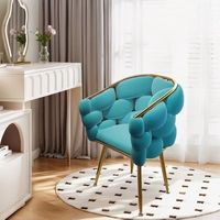 Tabouret de maquillage de style moderne, luxe léger, fauteuil bulle pour salon avec dossier, coiffeuse simple, chaise pour nail art