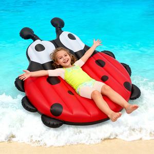 Flotadores de Verano para Deportes Acuáticos, Lindos Flotadores Inflables con Forma de Mariquita para Niños, Colchoneta Flotante de PVC, Flotador Inflable para Piscina para Niños - Product Image 1