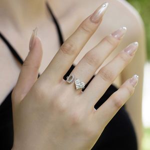 Dylam Open <b>Adjustable</b> A-Z Alphabets 925 <b>Sterling</b> <b>Silver</b> 0.75 Ct Heart Love Initial O Engagement Wedding Band Promise <b>Rings</b> - Product Image 4