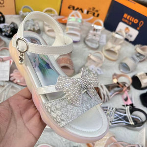 3.85 dolar modeli LLY013 boyutu 26-37 toptan rahat spor okul çocuklar bebek sandalet stok ayakkabı ile birçok desenler - Product Image 4