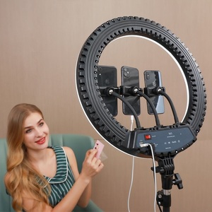 Écran tactile télécommandé flux en direct vidéo <span class=keywords><strong>lampe</strong></span> de remplissage beauté Selfie 18 pouces <span class=keywords><strong>LED</strong></span> anneau lumineux <span class=keywords><strong>avec</strong></span> trépied support téléphone <span class=keywords><strong>pince</strong></span> - Product Image 2