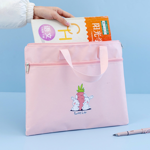 Sac de rangement portable personnalisé en tissu Oxford double couche avec motif animaux, mignon, avec fermeture éclair, pour documents, idéal pour l'école, possibilité d'imprimer un logo - Product Image 4