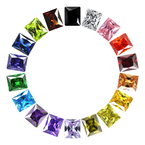 Piedras de Circonia Cúbica Sintética 5A de Alta Calidad, Forma de Circonia Cúbica, 3-10 mm, Tratadas con Calor, con Efecto de Color y Fuego, para Joyería, Venta al Por Mayor - Product Image 1