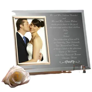 Personality Glass Engraved 50th Wedding Anniversary Photo Frame