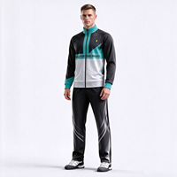 Ensemble de survêtement sportif personnalisé en polyester et coton léger avec fermeture éclair pour équipes et clubs – Commandes en gros