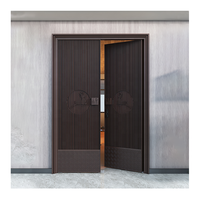 Porte d'entrée extérieure en aluminium double sécurité moderne et contemporaine SJUMBO, grande taille 32X74, porte à serrure pour maison