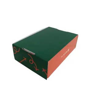 新产品上市畅销高品质定制设计面包店绿色和橙色可回收饼干包装纸盒