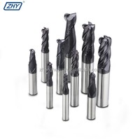 Zhy En Carbure Monobloc à 4 Cannelures Fraise Carrée Avec Variable Helix Pour Isoler Les Vibrations Pour La Coupe D'acier Inoxydable