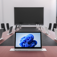Moniteur LCD motorisé escamotable OEM 15,6 17,3 21,5 pouces pour système de salle de conférence, moniteur LCD de bureau escamotable motorisé
