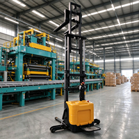 Gerbeur électrique sur palettes SYNGE avec pieds stabilisateurs, capacité 1500kg-2000kg, hauteur de levage 1.6-5.5m, certifié CE