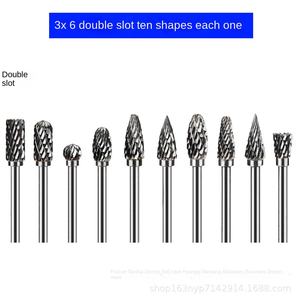 Ensemble combiné de 20 pièces de fraises rotatives en carbure à dégagement rapide 3x6 3x3, tête de meulage en alliage, ronde de 45 mm - Product Image 5