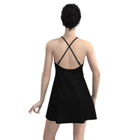 Ropa de dormir con bordado de encaje Sexy de fábrica, lencería de verano de secado rápido con camisón diario gratuito hasta la rodilla decorado