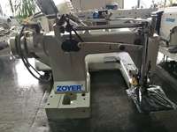 Machine à coudre industrielle Juki à entraînement par courroie, double aiguille, point noué, modèle ZOYER ZY8420, pour vêtements, 50 cartons, couleur blanche, en promotion