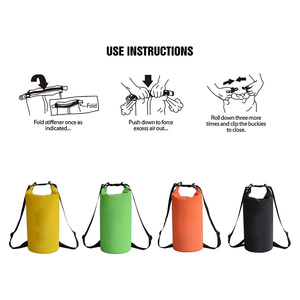 Custom 10L 15L 20L Hiking Camping 500D <b>PVC</b> <b>Tarpaulin</b> IPX6 Grade 0.5mm Thick Waterproof Dry Bag Backpack - Product Image 2