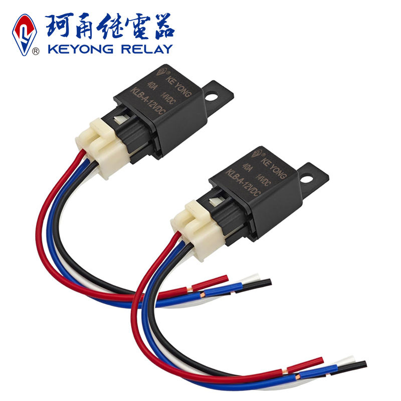 KEYONG KLB Automotive Air Conditioning Relay DC12V 24V 30A 4 Pin Subminiature Normally Open Silver Alloy