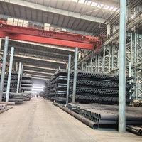 Grand stock de tuyaux en acier soudés API 5L B ERW SAW, diamètre extérieur 114mm-762mm, longueur 12000mm, revêtement FBE, extrémité biseautée, tuyau de conduite en acier au carbone