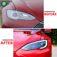 YU GUANG untuk Tesla Model S 2014 2022 Model Upgrade Lampu Depan LED Head Light Aksesoris Mobil Depan Tesla Model S Lampu Depan LED