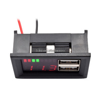 Indicateur de capacité de batterie au lithium LIXINCAcid, affichage numérique LED rouge et bleu, voltmètre, double USB, testeur de tension, mesure