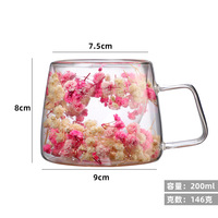 Nouvelle Tasse à Café Universelle en Verre Double Couche, Faite à la Main en Borosilicate, Haute Qualité, Résistante aux Hautes Températures, Tendance Internet Transfrontalière