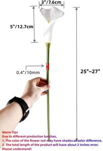 Flores Artificiales de Lirio de Cala Blancas y Moradas de PU de Alta Calidad con Tacto Real, Lirios de Cala para Decoración de Bodas y Hogar, para el Día de la Madre - Product Image 2