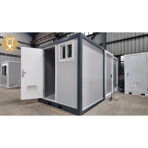Cabine de toilettes modulaire en structure acier avec douche et WC, conception séparée humide/sec pour usage public extérieur - Product Image 6
