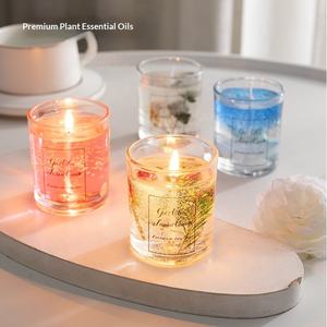 Vela Aromática <span class=keywords><strong>de</strong></span> Cera <span class=keywords><strong>de</strong></span> Gelatina Semielaborada con Conchas y Flores Secas, Caja <span class=keywords><strong>de</strong></span> Regalo <span class=keywords><strong>de</strong></span> Alta Gama, Exquisita Vela para Cumpleaños y Hogar - Product Image 1