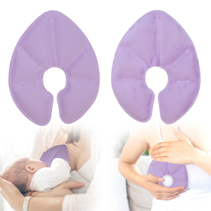 Paquetes de terapia fría y caliente de gel de felpa con logotipo personalizado para amamantar y aliviar la leche materna Paquete de hielo frío y caliente - Product Image 1