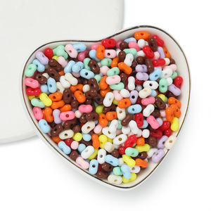 Acrylic Peanut <b>Beads</b> 6mm Rectangular Loose <b>Beads</b> For Jewelry Making DIY Accessories Colorful Perforated <b>Beads</b> Wholesale - Product Image 2