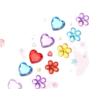 Autocollants en plastique pour enfants, autocollants en forme de gemmes, autocollants en cristal pour le visage, autocollants de dessins animés, autocollants de princesse pour filles, 3D, jouet pour le festival du 1er juin - Product Image 1