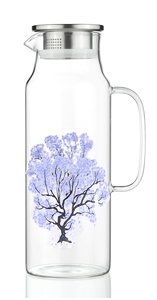 Jarra de cristal para té de borosilicato, botella de agua caliente con tapa 2021, para bebida caliente y fría, 304 - Product Image 5