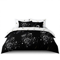 Ensemble de literie Ciel étoilé EU Dropshipping, Housse de couette Planètes Univers, Polyester, Stock local Pologne, 3 pièces