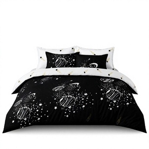 Ensemble de literie Ciel étoilé EU Dropshipping, Housse de couette Planètes Univers, Polyester, Stock local Pologne, 3 pièces - Product Image 1