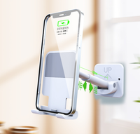 Support mural de cuisine pliable et réglable, support de téléphone et tablette pour miroir de salle de bain