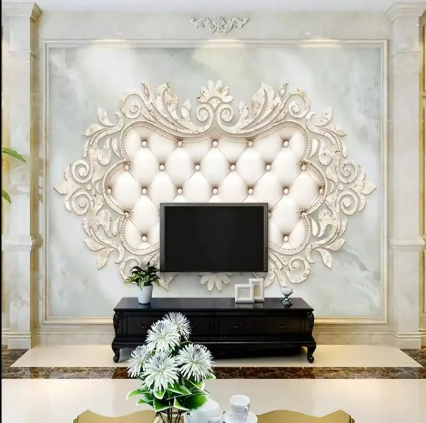 European Marble 3D Wallpaper Pattern Soft Bag Mural Wall Paper Living Room TV Bedroom Luxury Home Decor