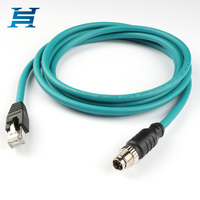 Conector de Aviación M12 X-Code a RJ45, Impermeable IP67, Macho y Hembra, para Automatización Industrial y Servoaccionamientos
