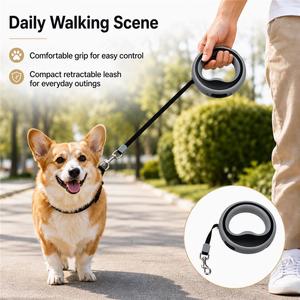 Wholesale PUPE 2.5M Premium Solid Retractable Hands-Free Heavy Duty Nylon <b>Dog</b> <b>Leash</b> Adjustable Automatic Luxury <b>Dog</b> Accessories - Product Image 4