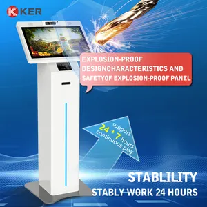 18.5 Inches Self Service Ticket Kiosk Check In Cinema\school\university Standing Touch Screen Kiosk Lcd Advertising Screen