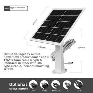 Panneau solaire flexible mono 5V, efficacité 22%, étanche, portable, chargeur 3W/6W compatible avec les caméras <span class=keywords><strong>sans</strong></span> <span class=keywords><strong>fil</strong></span> <span class=keywords><strong>Arlo</strong></span> Eufy Ring - Product Image 4