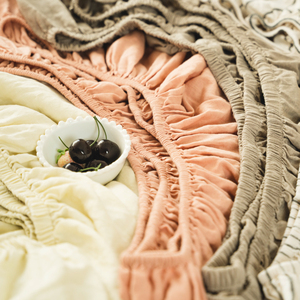 Bán buôn 100% hữu cơ không gây dị ứng chất liệu và hoàn toàn phân hủy sinh học Pháp lanh lanh thoải mái bộ đồ giường tấm được trang bị tấm - Product Image 3