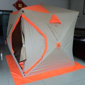 Tenda Memancing Pop-Up Portabel, Tempat Berlindung Es Portabel 2 Orang dengan Tas Pembawa dan Jangkar Es - Product Image 2