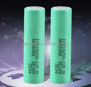 Samsung 18650-22f için 18650 lityum pil 18650 2200mah şarj edilebilir Li-ion piller