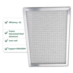 Filtre à air plissé réutilisable en alliage d'aluminium HVAC OEM de taille personnalisée en gros pour le nouveau filtre média ondulé en maille métallique