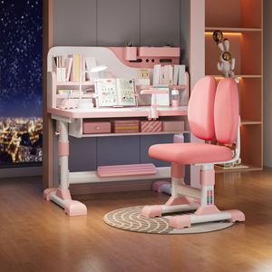 Children <b>Study</b> Desk Chair Set Height Adjustable Modern Design For Primary School Kids Home Use - Product Image 2